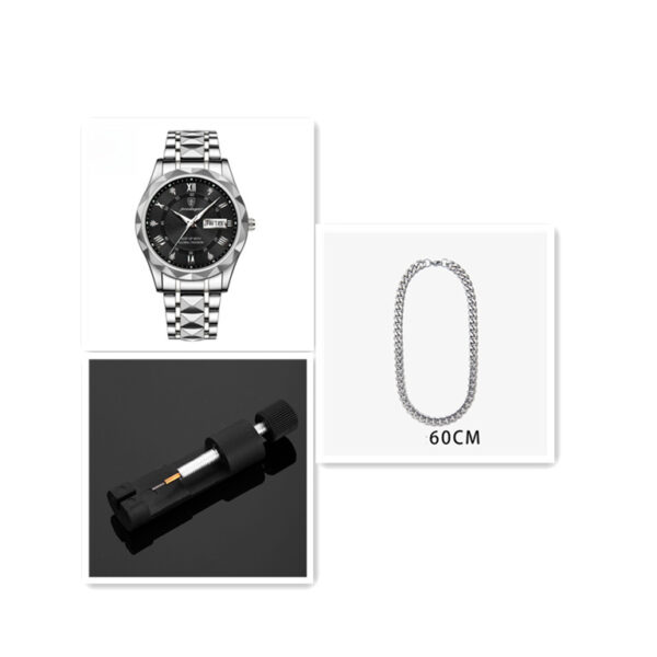 Men's Waterproof Double Calendar Luminous Quartz Watch - Image 6