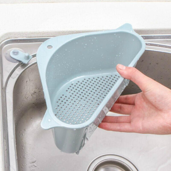 Kitchen Sink Multi-function Triangle Storage Rack Multi-purpose Dishwashing Sponge Drain Rack Storage Rack - Image 8