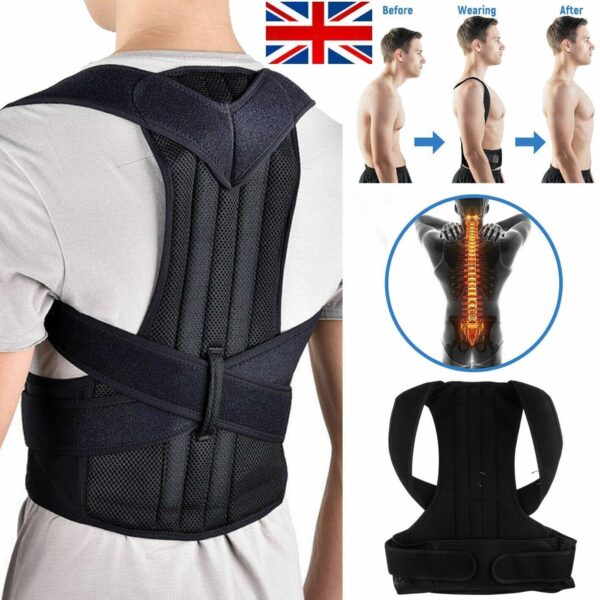 Adjustable Posture Corrector Back Brace Vest For Men Women Lumbar Shoulder Support Belt - Image 6