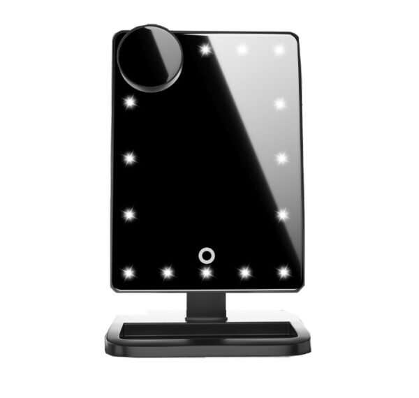 Touch Screen Makeup Mirror With 20 LED Light Bluetooth Music Speaker 10X Magnifying Mirrors Lights - Image 4