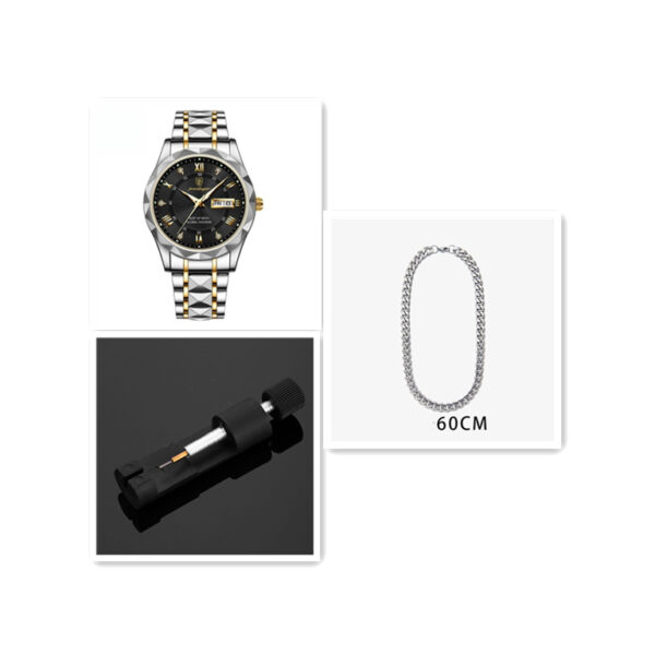 Men's Waterproof Double Calendar Luminous Quartz Watch - Image 8