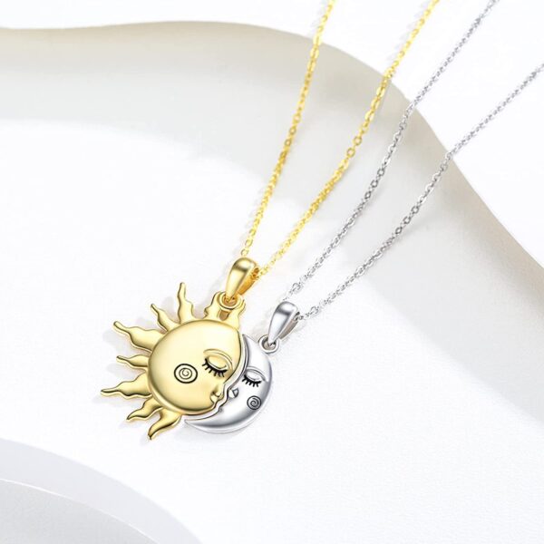 18K Golden Magnetic Sun Star Necklace Fashion Personality Couple Pendant Necklace Valentine's Day Gift - Image 4