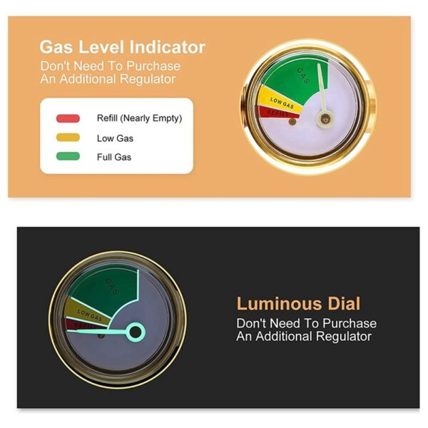 Propane Gas Charging Connector With Luminous Meter And Ball - Image 7